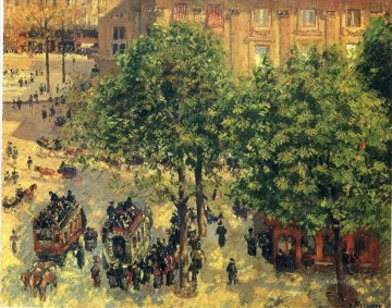 Place du Theatre Francais primavera 1898 Camille Pissarro Pinturas al óleo
